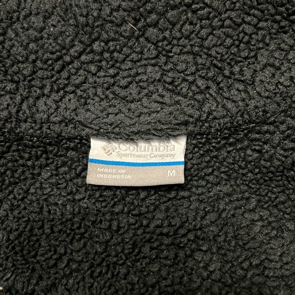 Columbia Plush Sherpa Full Zip Black Medium Jacket, VGUC - Picture 4 of 7